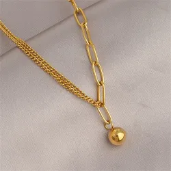Adjustable Golden Small Ball Chain Anklet